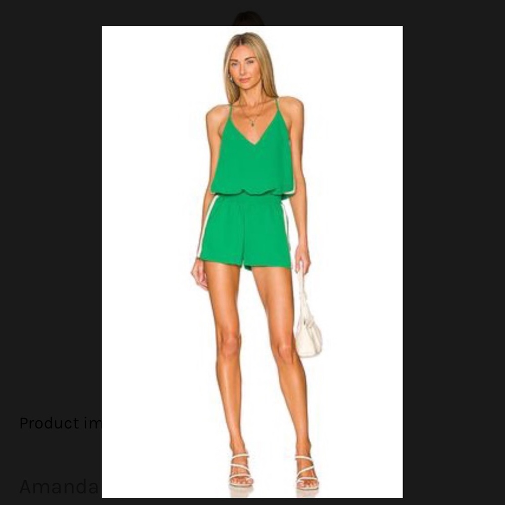 Amanda Richard revolve green track romper